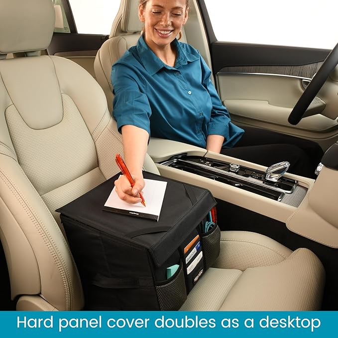 High Road Carganizer Front Seat Car Office Organizer and Mobile Office Work Truck Organizer with Filing Dividers and Desk Top Cover | Front Seat, Mobile Office, Filing Dividers, Desk Top Cover