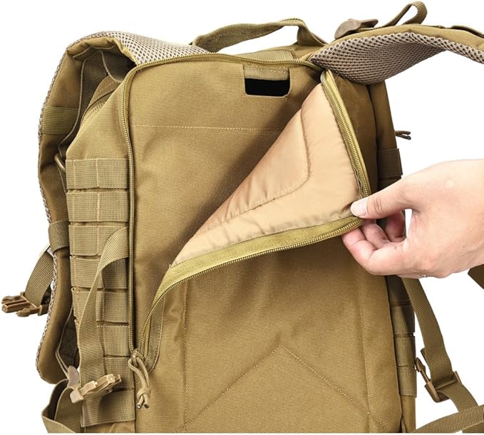 REEBOW GEAR Tactical Backpack for Men Army Molle Military Style Assault Pack Bug Bag Backpacks Daypack (34L Tan)