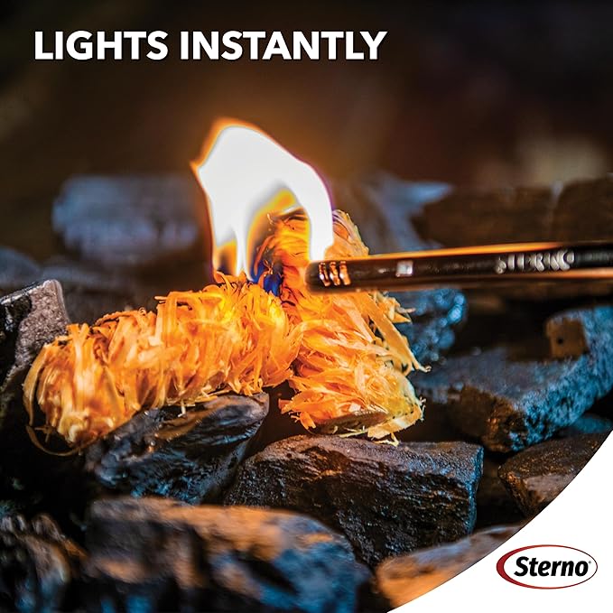 Sterno Instant Fire Starter Twists, 50 Count – Natural Wood Charcoal Fire Starter for Grills, Fire Pits, Campfires & Fireplaces, Odorless Indoor Outdoor