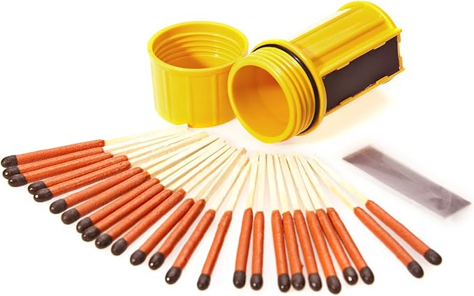 UCO Stormproof Match Kit with Waterproof Case, 25 Stormproof Matches and 3 Strikers
