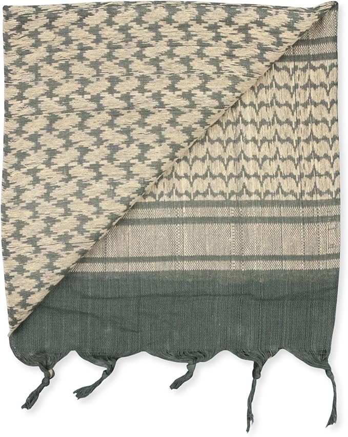 M MCGUIRE GEAR Shemagh Tactical Scarf, Middle Eastern Desert Hood, Bandana, Keffiyeh, Military Style, 100% Cotton, 42" x 42"