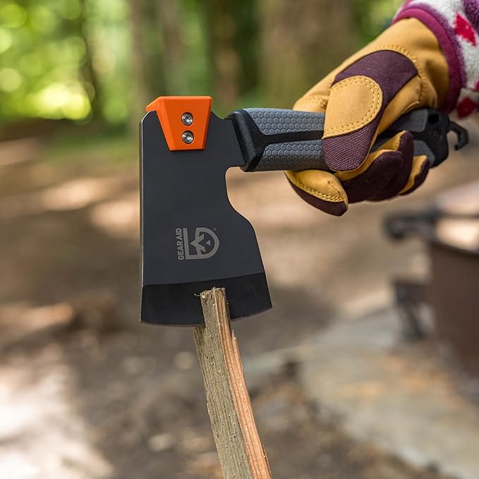 GEAR AID Balta Camp Hatchet: A Versatile Fire and Campground Tool with Safety Cover, Hammer, Kindling Cutter, and Tent Stake Puller