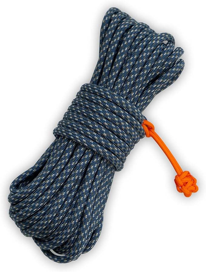 Titan Survival Patented Paracord 550-25ft, 100ft, 500ft & Color Options - 620LB Strength Survival Paracord Military Spec with 3 Strands - Heavy Duty Hank Cord for Camping & Outdoors with Firestarter