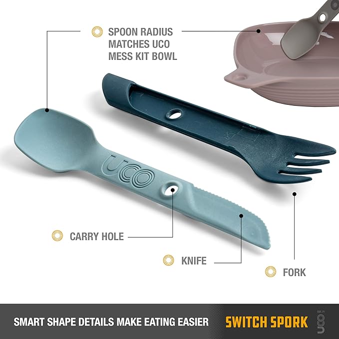 UCO Switch Spork 2-Piece Integrated Camping Utensil Set