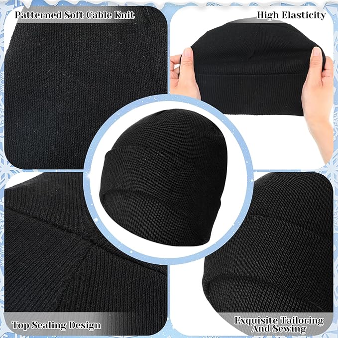 Cutecrop 120 Pcs/60 Sets Homeless Care Package Supplies Bulk Winter Beanie Hat Emergency Thermal Blankets for Charity Donation