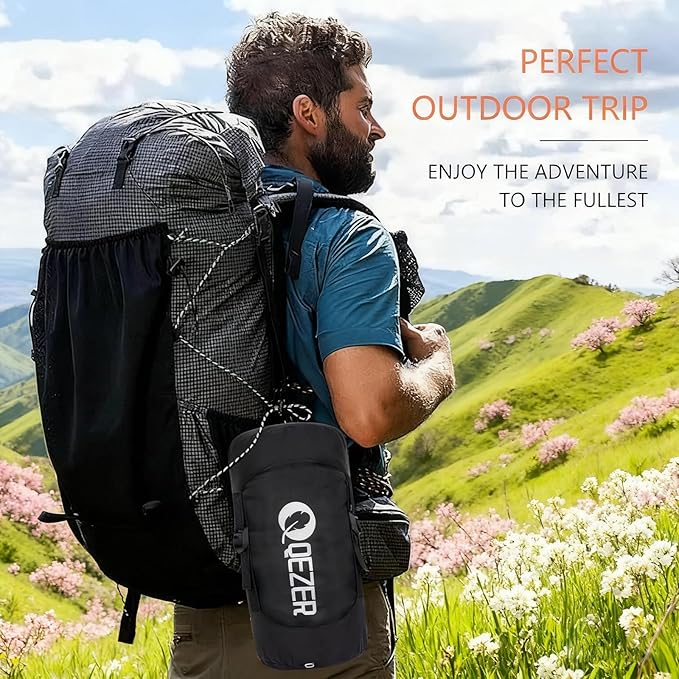 Down Sleeping Bag for Adults 600 Fill Power, Cold Weather Compact Ultralight All Seasons Sleeping Bag for Backpacking, Camping, Hiking