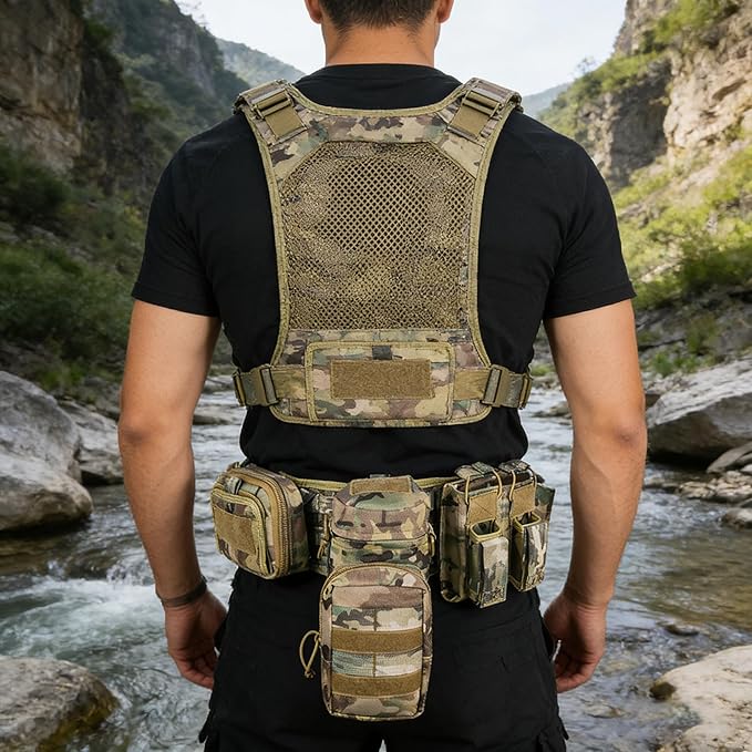YAKEDA Tactical Battle Belt Duty Belt Law Enforcement Utility Belt Police Belt Set 5 PCS