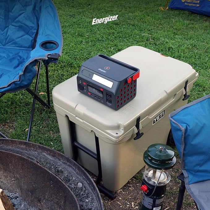 Energizer 293W Portable Power Station, Flashlight, Lithium, Solar Generator, 120V/300W(Peak 600W) Pure Sine Wave AC Outlet, 60W USB-C PD, Case, Outdoor, Home Emergency, Power Outage, RV, Camping, CPAP