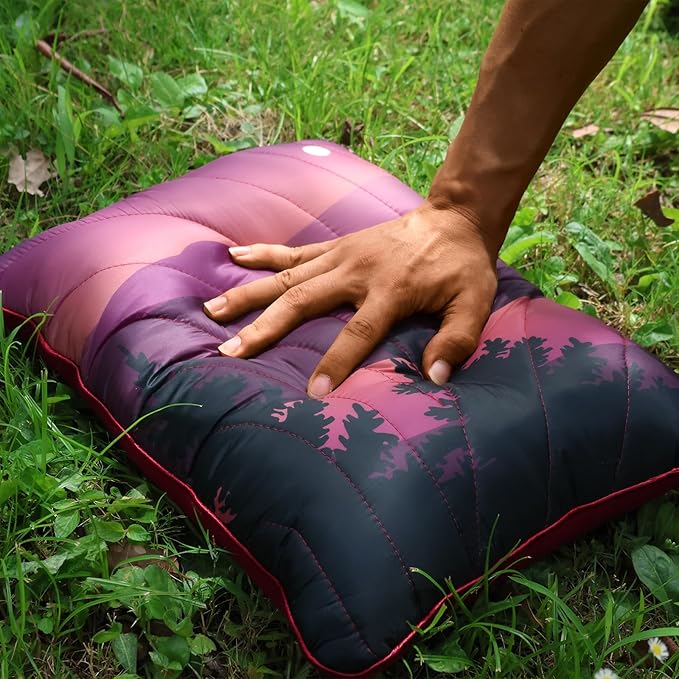 Camping Pillow,Supportive Compressible Travel Pillow Lightweight Camp Pillow with Storage Bag for Camping,Hiking,Backpacking,Airplane