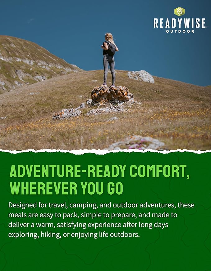 ReadyWise Freeze Dried Survival Food Kit – 18 Servings Emergency Food Supply for Long Term Food Storage, Camping & Backpacking Meals, Just Add Water Prepper Food