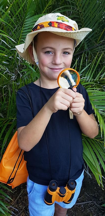 Adventure Kidz - Outdoor Exploration Kit, Children’s Toy Binoculars, Flashlight, Compass, Whistle, Magnifying Glass, Backpack. Great Kids Gift Set for Camping, Hiking, Educational and Pretend Play.