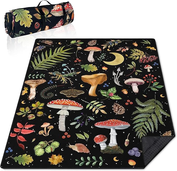 Supfitness Extra Large Picnic Blankets Waterproof Foldable (60 "x 80") Beach Blanket Waterproof Sandproof,3-Layer Thicking Mat Outdoor Packable Camping Blanket