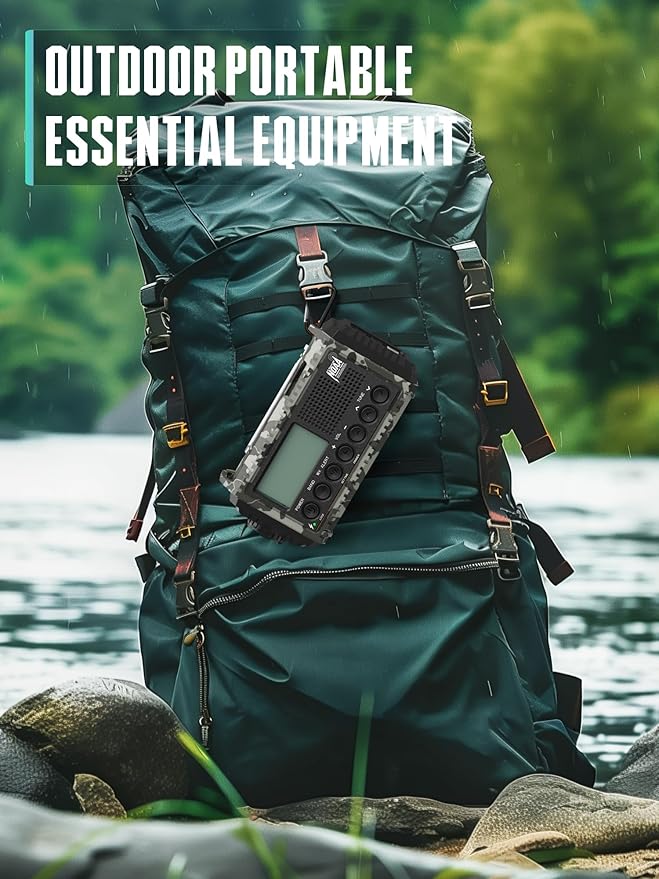Hand Crank Solar Emergency Radio with 2X Faster Crank,Clear Signal& 12000mAh Battery Operated,Auto NOAA Weather Alert/SW/AM/FM Portable Radio with 6-Way Power,Flashlight, Phone Charger,SOS Alarm