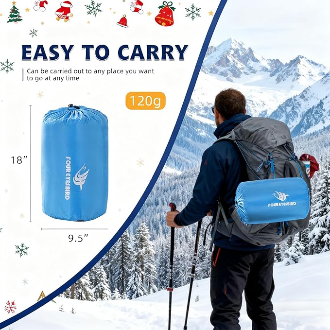 Sleeping Bag for Adults & Kids,Waterproof Lightweight Backpacking Sleeping Bags, Envelope Hooded 3 Season for Camping Hiking Outdoor Travel