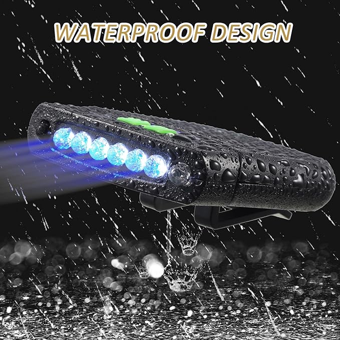 Mudder LED Clip on Cap Lights USB Rechargeable Cap Flashlight Clip Waterproof Ultra Bright Hat Flashlight Headlamp for Fishing Camping Hand Work