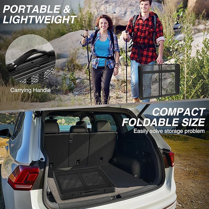 REDCAMP Folding Grill Table for Outside, Portable Metal Aluminum Outdoor Grill Table with Adjustable Height Pull-Out Square Tube Legs, Great for Camping Picnic Cooking BBQ, 36" L x 24" W