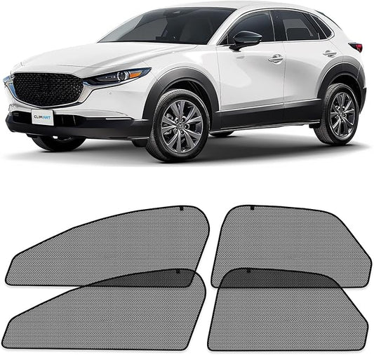 CLIM ART Magnetic Car Window Shades for Mazda CX-30 2020-2026 – Custom-Fit Sun Blocker Curtains, Side Window Covers, Essential Car Accessories for Camping, Baby, and Privacy Protection - MS0172