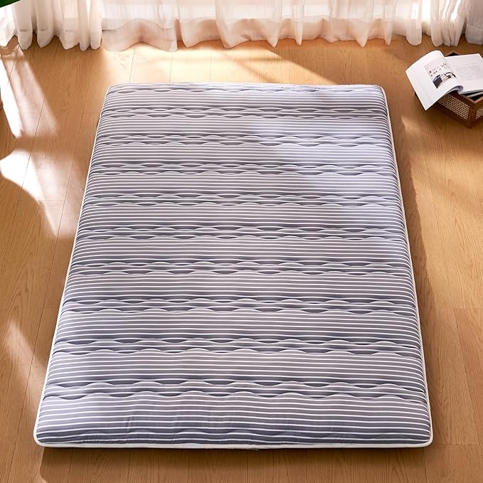 jzbearapt Premium Foam Japanese Floor Mattress Futon Mattress,100% High Density Comfortable Foam,Thicken Tatami Mat Sleeping Pad,Portable Kids Adults Sleeping Mats for Guest Room, Dormitory