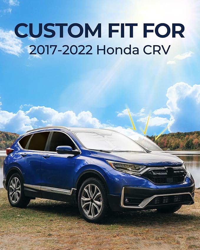 for Honda CRV 2017-2022 Car Window Shades, 8pcs Privacy Sun Shade Set for Front Windshield Side and Rear Windows, Full Window Covers Keeps Vehicle Cool for Camping Napping