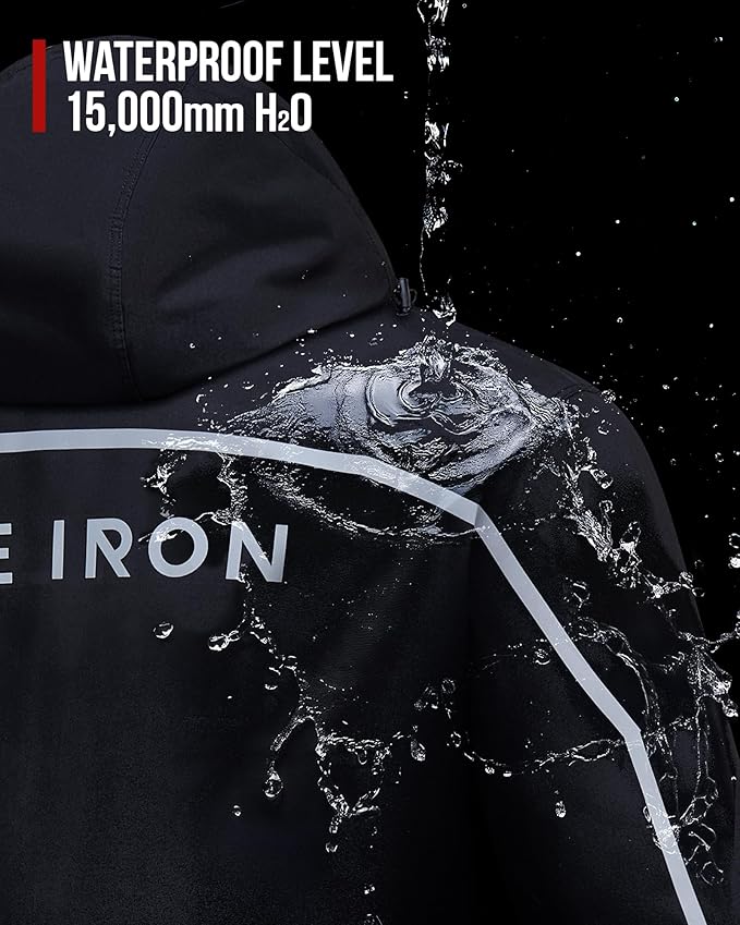 RIDEIRON Rain Suit, Motorcycle Rain Gear for Men & Women Waterproof Jacket and Pants Breathable Reflective Raincoat for Fishing, Golf, Hunting, Camping M