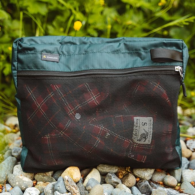 Coghlan's Organizer Bags Set - 3 Sizes (7.5"x3.5", 10"x8", 12"x10") - Lightweight Oxford Ripstop with Mesh Front, Zippered Access - Ideal for Camping Gear, Travel Essentials, and Storage Solutions