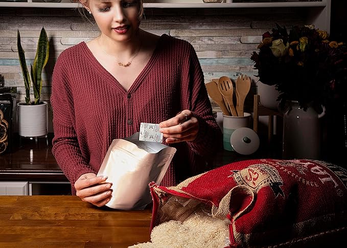 PackFreshUSA: MRE Mylar Bags (9.5" x 6.5" x 4.5") Full-Portion - Stand-Up Pouch - 200cc Oxygen Absorbers- Long-Term Food Storage - 7.5 Mil Thick - Resealable - Heat Sealable - Food Grade (50)