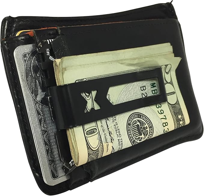 W4W, Multi purpose survival Pocket tool - 43 in 1 - credit card wallet size Ninja Multitool With Money Clip (Black)