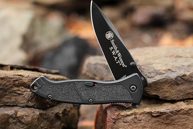 Smith & Wesson Benji 2.5in High Carbon S.S. Folding Keychain Knife with 1.75in Modified Tanto Blade and G10 Handle for Outdoor