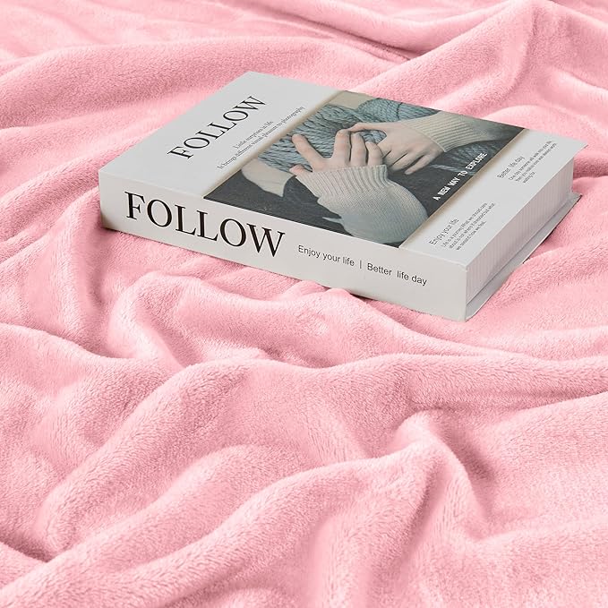 Edenleaf Big Oversized Soft Fleece Blanket, Huge California King Blanket for Whole Family, Bed, Sofa, Couch, Travel and Camping 120x120 Pink