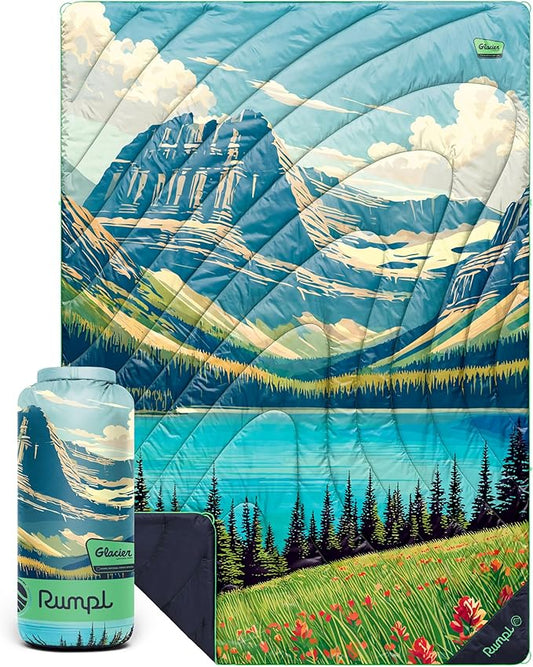 Rumpl Original Puffy National Park Blanket for Camping and Outdoors, Glacier - V3