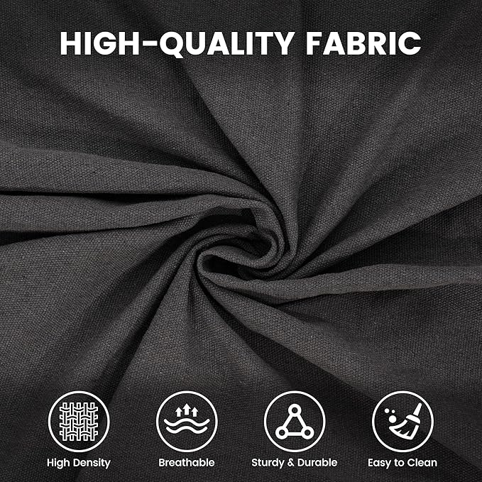 Lazy Daze Hammocks Double Brazilian Cotton Hammock, Extra Large Portable Outdoor Camping Hammock with Tree Straps & Travel Bag for Backyard Patio Poolside Indoor, 550lbs Capacity, Dark Gray