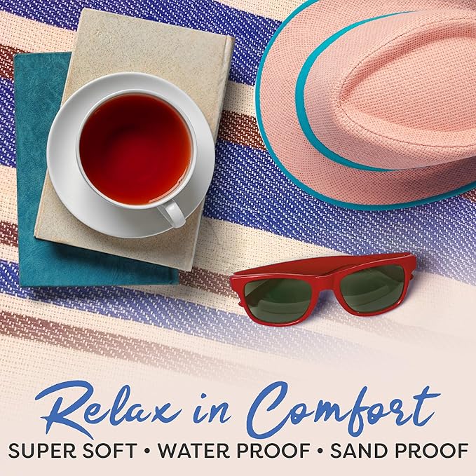 scuddles Extra Large Picnic Blanket – 60" x 60" Waterproof Outdoor Mat with Soft Dual-Layer Comfort, Foldable Travel Rug for Beach, Camping, Lawn, Parks & Family Picnics