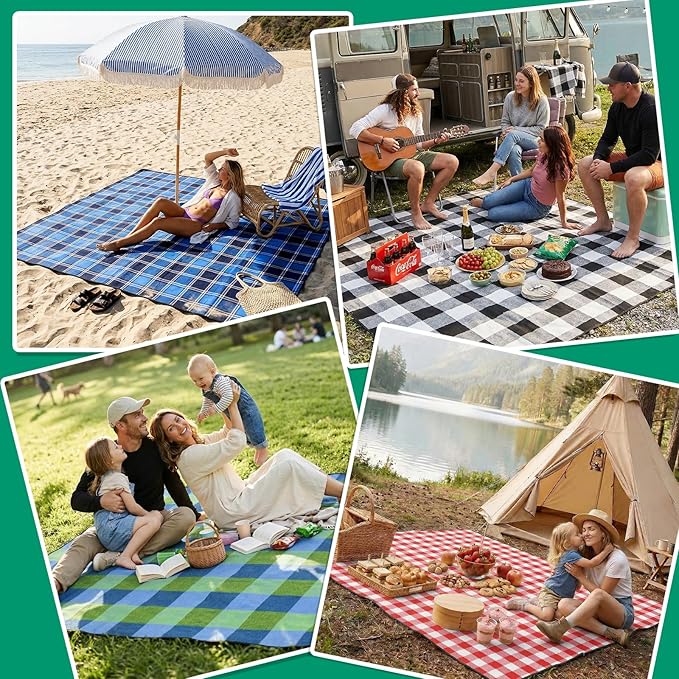 Extra Large Outdoor Picnic Blanket Camping Beach Mat Mama Mommy Mom Ever from Daughter Son Birthday Groom Bride Law Step Mom Stepmom Present Regalos para el día de Las Madres Mujer