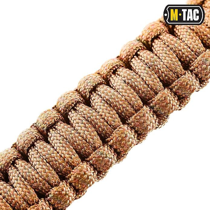 M-Tac Survival Paracord Bracelet - Cord 12 ft (144 Inch) - Tactical Emergency Cord Rope with Compass Whistle