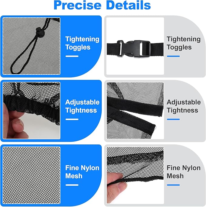 Magnetic Mosquito Screen for Front Doors for Ram Promaster 1500 2500 3500 2014-2025 47x31in Van Front Side Window Anti Mosquito Net Fine Nylon Mesh for Camping Fishing Field 1 Pair