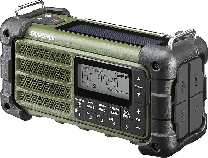 Sangean MMR-99 AM/FM-RBDS/Bluetooth/AUX/Weather/Multi-Powered Digital Tuning Emergency Radio