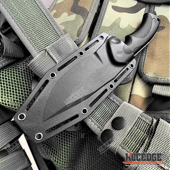 KCCEDGE BEST CUTLERY SOURCE Tactical Knife Hunting Knife Survival Knife 9" Full Tang Fixed Blade Knives Camping Accessories Camping Gear Survival Kit Survival Gear and Equipment Tactical Gear 80213