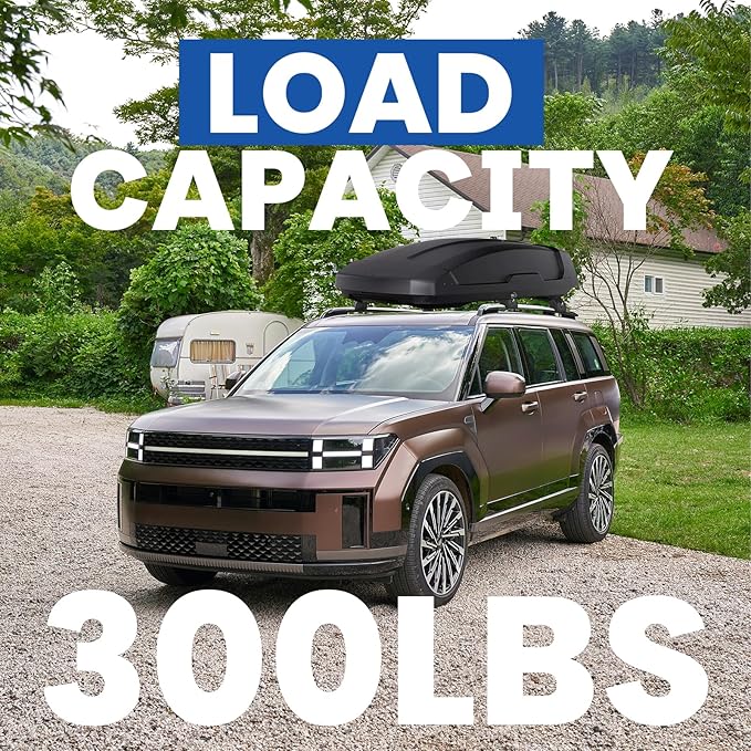 300LBS Roof Rack Cross Bars Compatible with Hyundai Santa Fe 2024 2025 2026(NOT for SE), Heavy-Duty Aluminum Crossbars Roof Rails Rooftop Cargo Basket Carrier Bag Luggage Canoe Kayak Bike