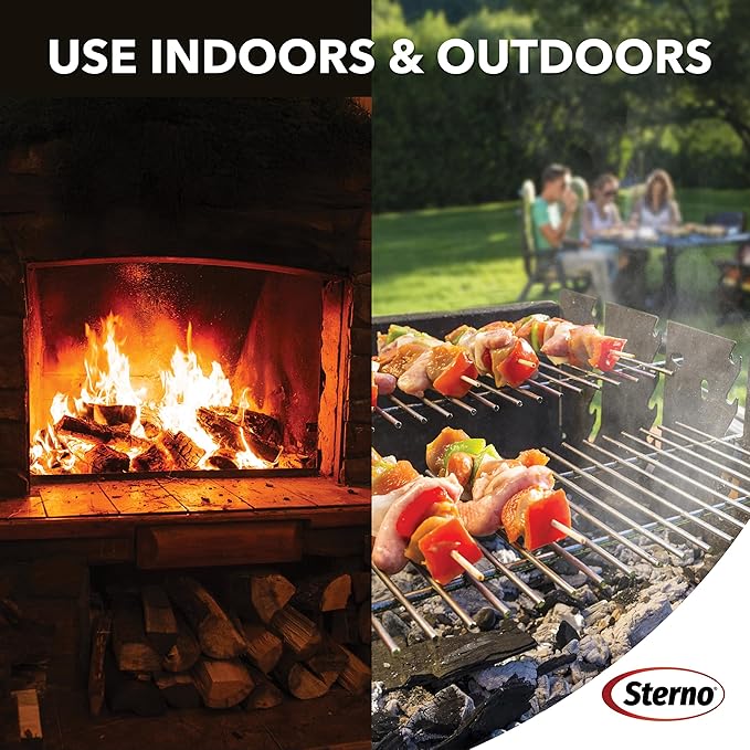 Sterno Instant Fire Starter Twists, 50 Count – Natural Wood Charcoal Fire Starter for Grills, Fire Pits, Campfires & Fireplaces, Odorless Indoor Outdoor