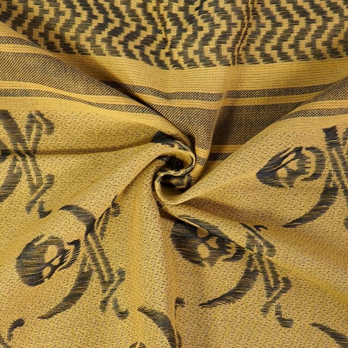Explore Land Cotton Shemagh Keffiyeh Tactical Desert Scarf Neck Head Wrap with Tassel for Men Women