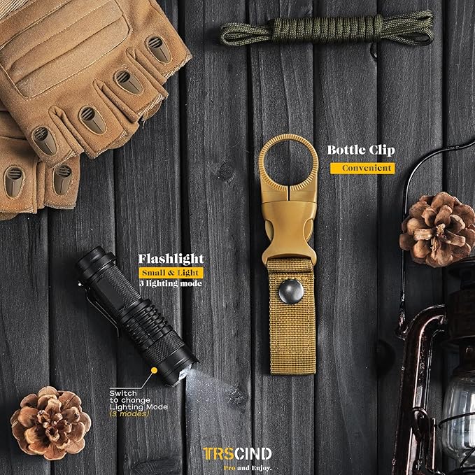 Gifts for Men Dad Husband - Fathers Day, Anniversary Birthday Gifts Idea for Him Boyfriend Man- Survival Kit 14 in 1, Survival Gear and Equipment, Fishing Hunting Camping Accessories, Cool Gadgets
