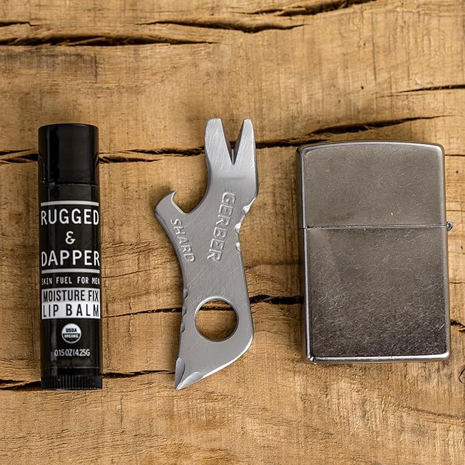 Gerber Gear Shard 7-in-1 Keychain Bottle Opener Multitool with Screwdriver, Fathers and Men from Daughter, Wife or Son - Silver