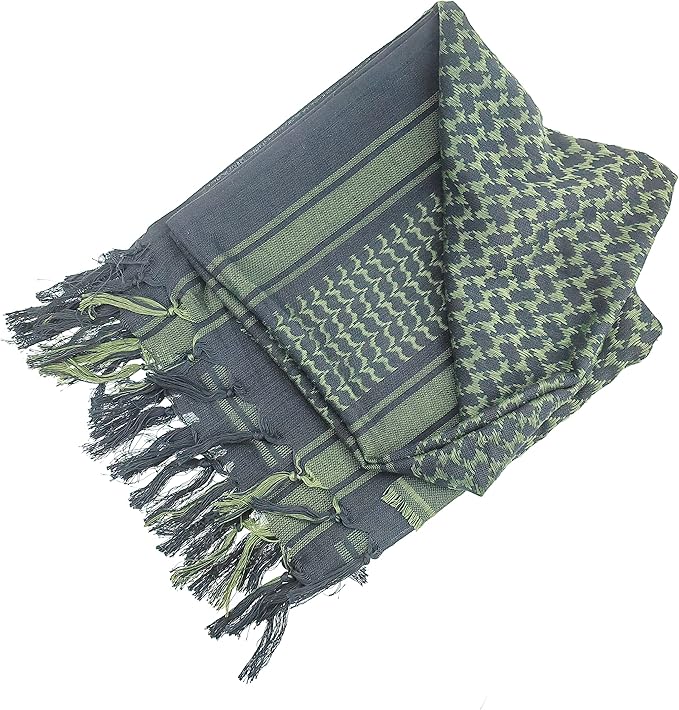 Luxns Military Shemagh Tactical Desert Scarf / 100% Cotton Keffiyeh Scarf Wrap for Men And Women