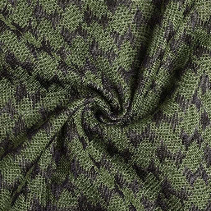 Luxns Military Shemagh Tactical Desert Scarf / 100% Cotton Keffiyeh Scarf Wrap for Men And Women