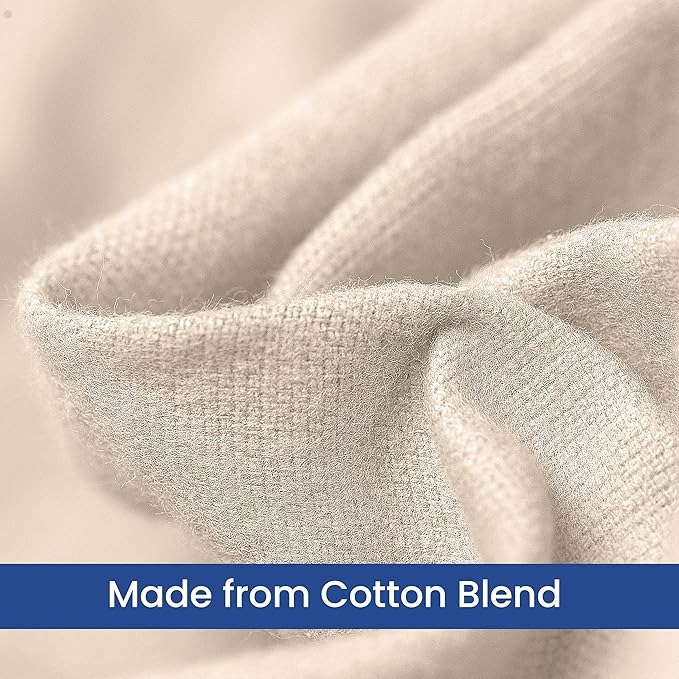 Linteum Textile Cotton Blended Hospital Patient Bath Blanket, Bed Bath Sheet, Twin Blanket Lightweight Thermal Utility Blankets (3-Pack, 70x90 in, 1.4 lb.) Unbleached