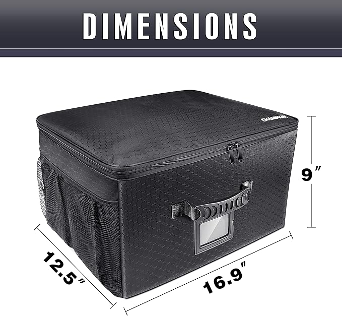 Champkey Golf Trunk Organizer Storage-Portable and Foldable Golf Travel Storage Locker Ideal for Travel Golf and Car Golf (Black)