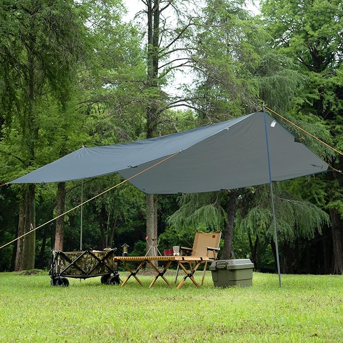 Free Soldier Waterproof Portable Tarp Multifunctional Outdoor Camping Traveling Awning Backpacking Tarp shelter Rain Tarp