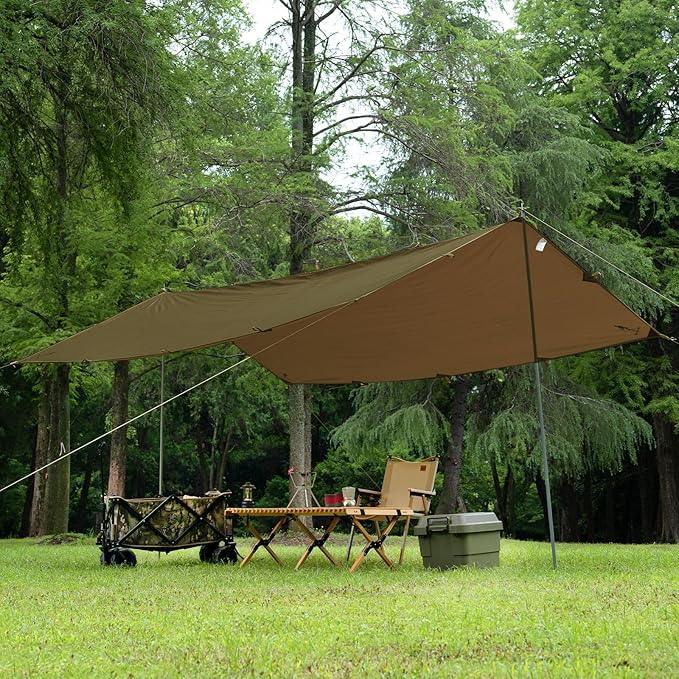 Free Soldier Waterproof Portable Tarp Multifunctional Outdoor Camping Traveling Awning Backpacking Tarp shelter Rain Tarp