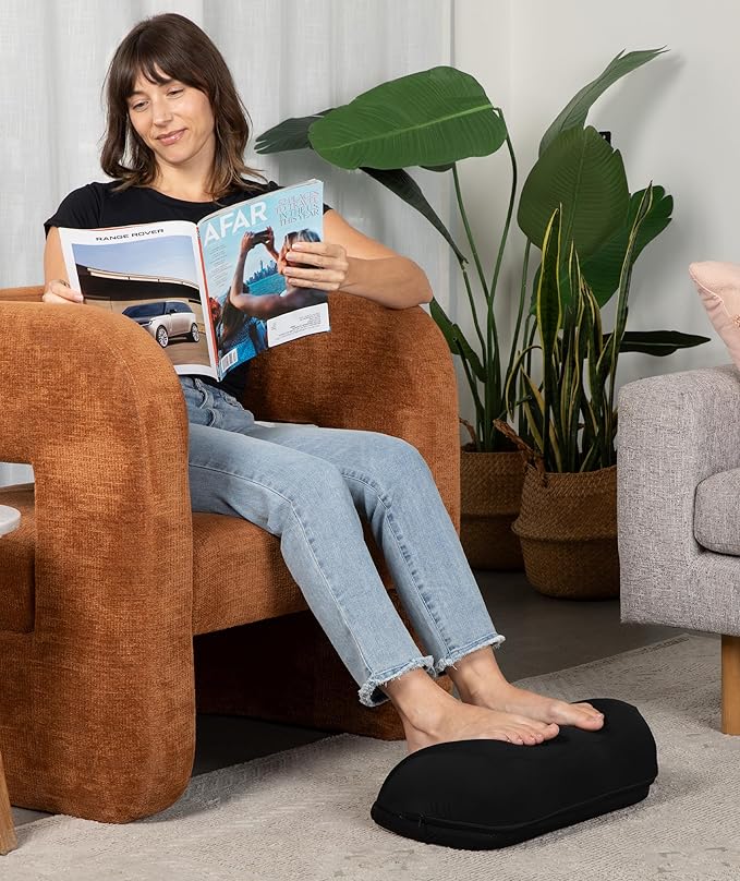Elevate Series by Everlasting Comfort Adjustable Cloud Foot Rest for Under Desk at Work with Pressure Point Nodes - Comfortable Memory Foam Office Foot Stool & Desk Pillow, Gaming & Home Accessories