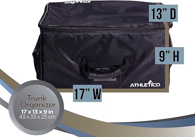 Athletico Golf Trunk Organizer Storage - Car Golf Locker to Store Golf Accessories | Collapsible When Not in Use